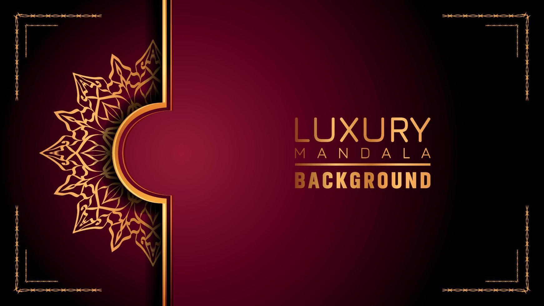 Luxury ornamental mandala logo background, arabesque style. vector