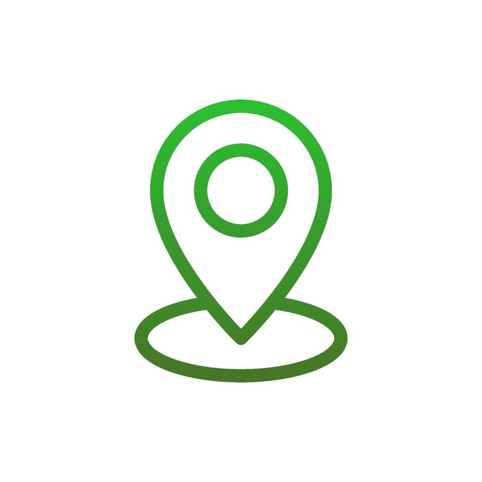 Set of black vector icons, isolated against white background. Flat illustration on a theme location