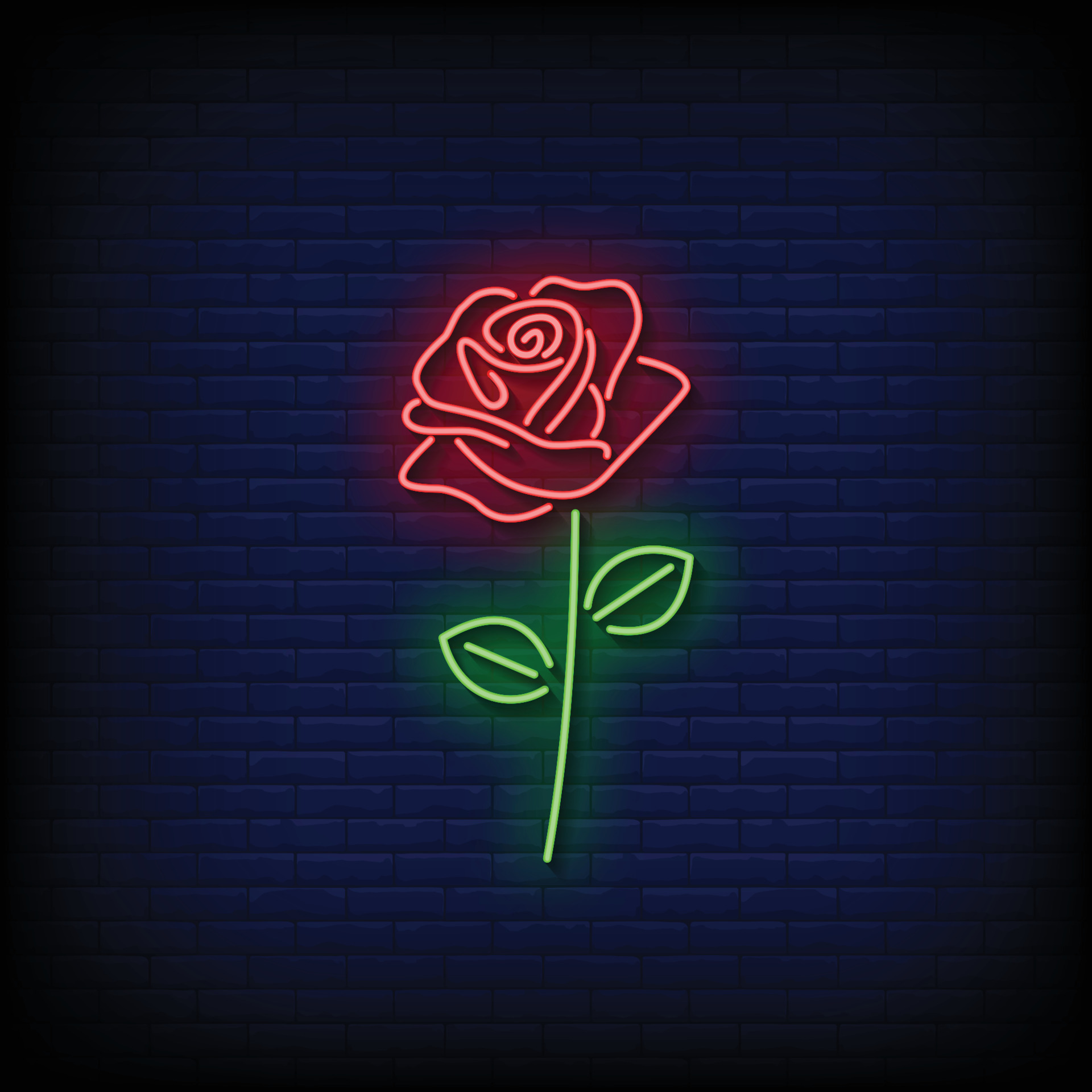 Neon Rose Vector Images (over 3,400)