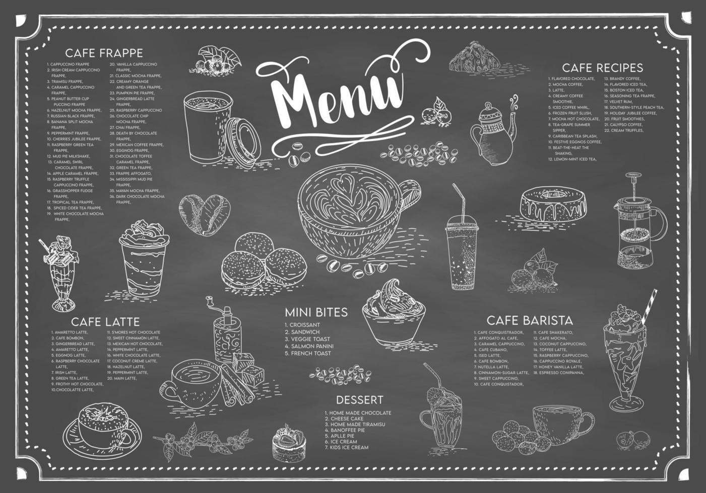 ilustración de café para póster o plantilla de menú. vector