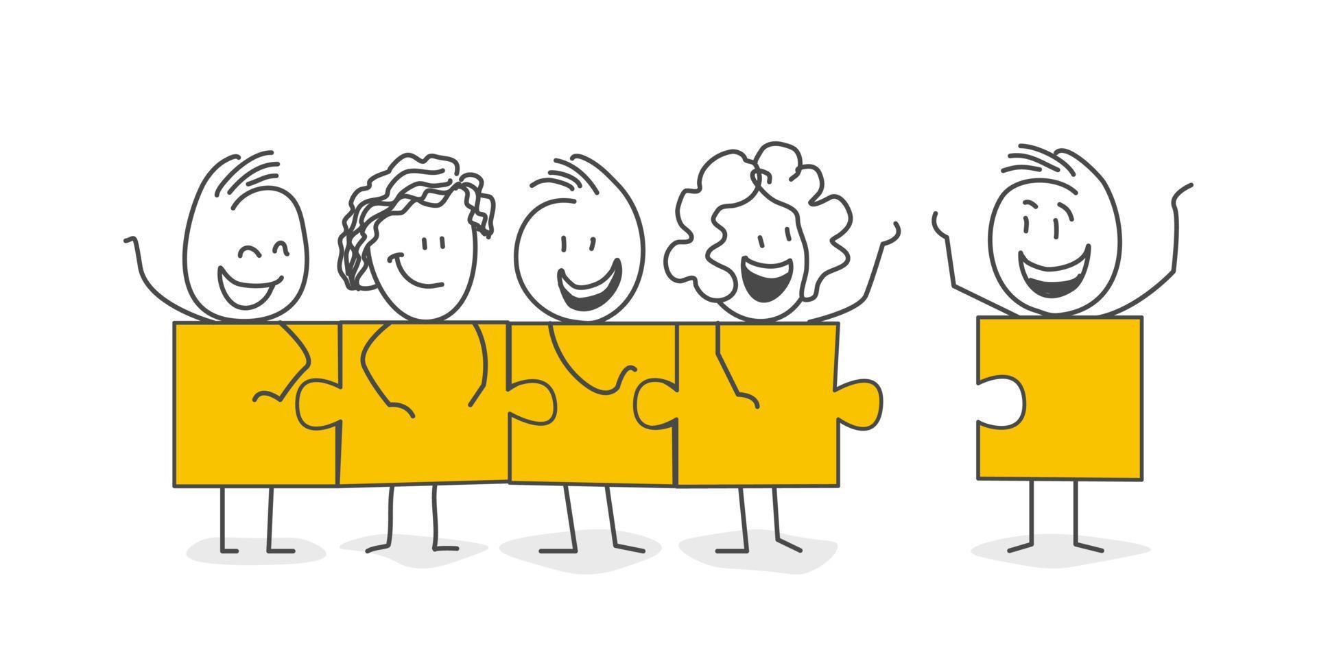 Stick figures. Signs, Business, Success. vector