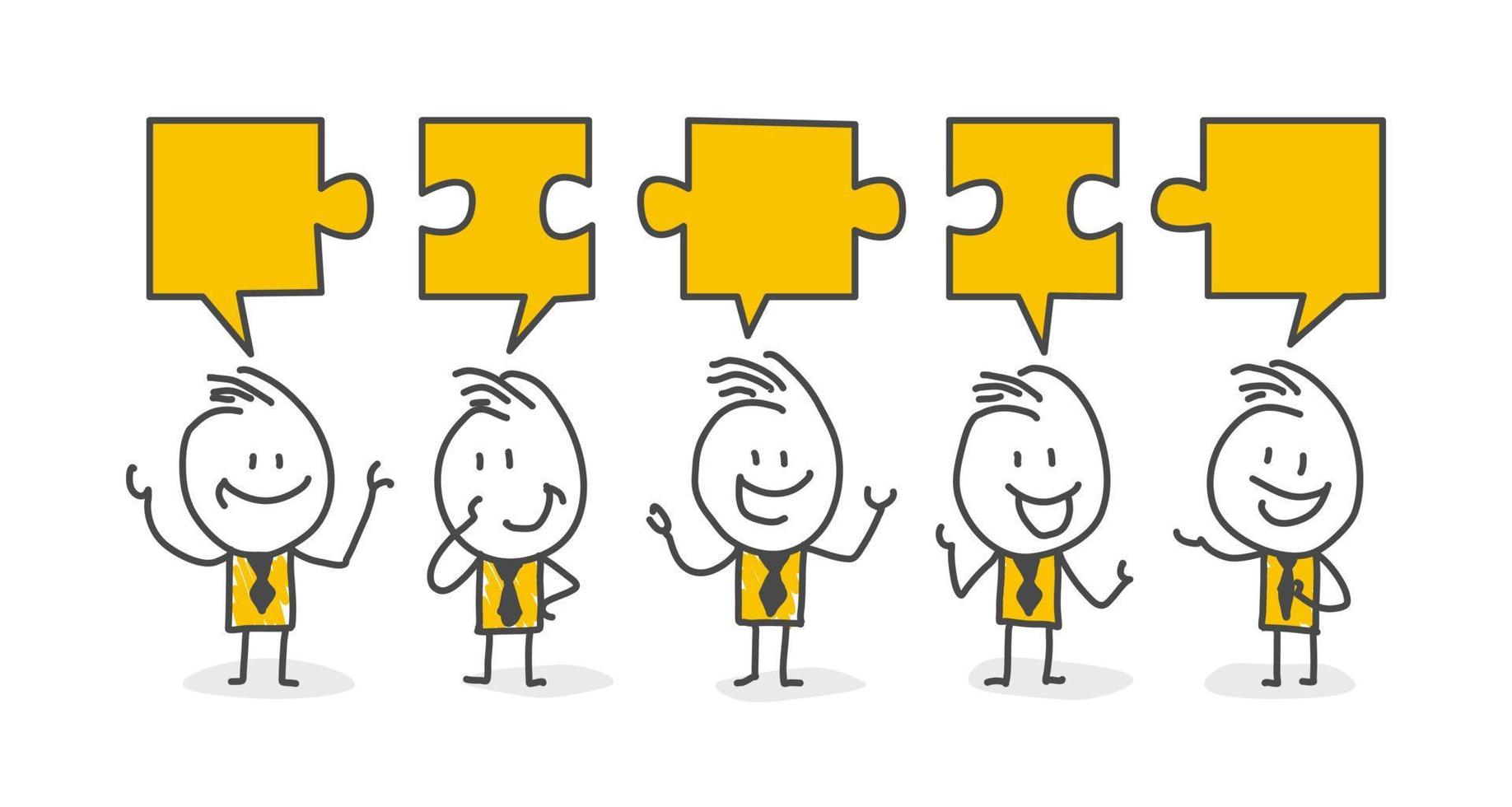 Stick figures. Signs, Business, Success. vector