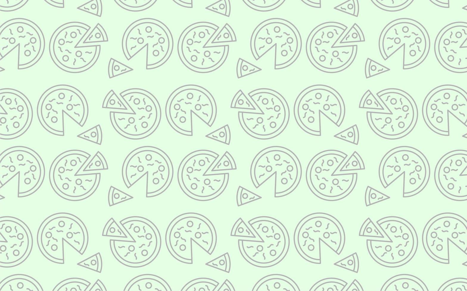 seamless pattern background with pizza shape vector