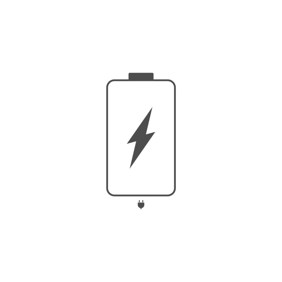 icono de batería simple con porcentaje de visualización vector