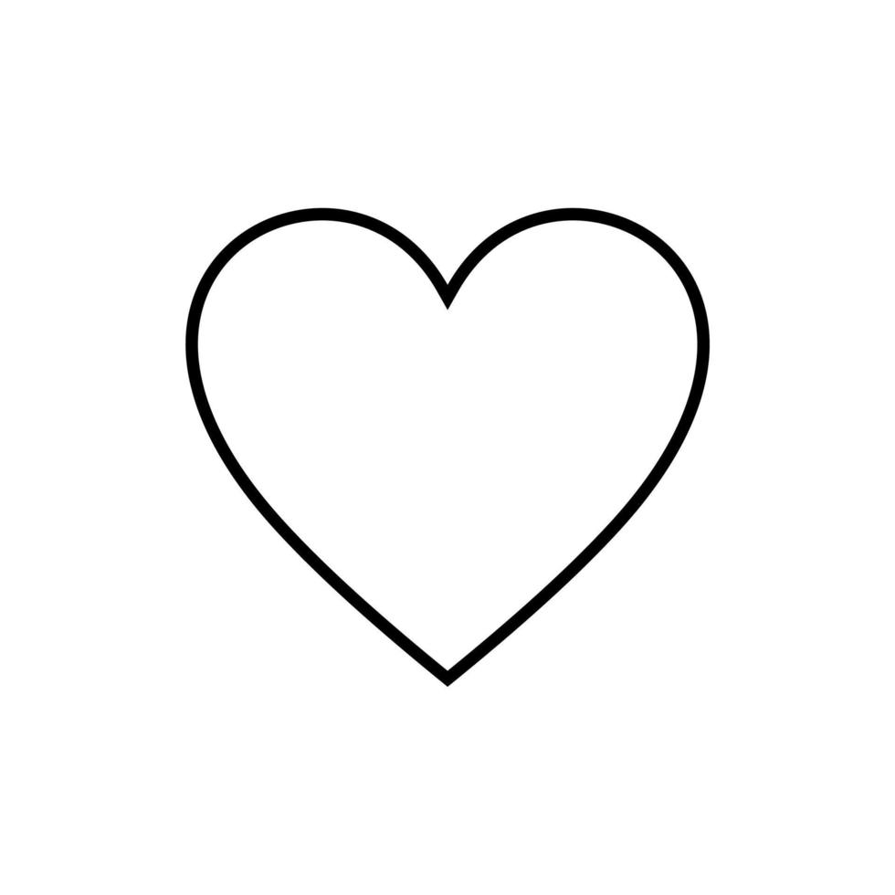simple heart icon on white background vector