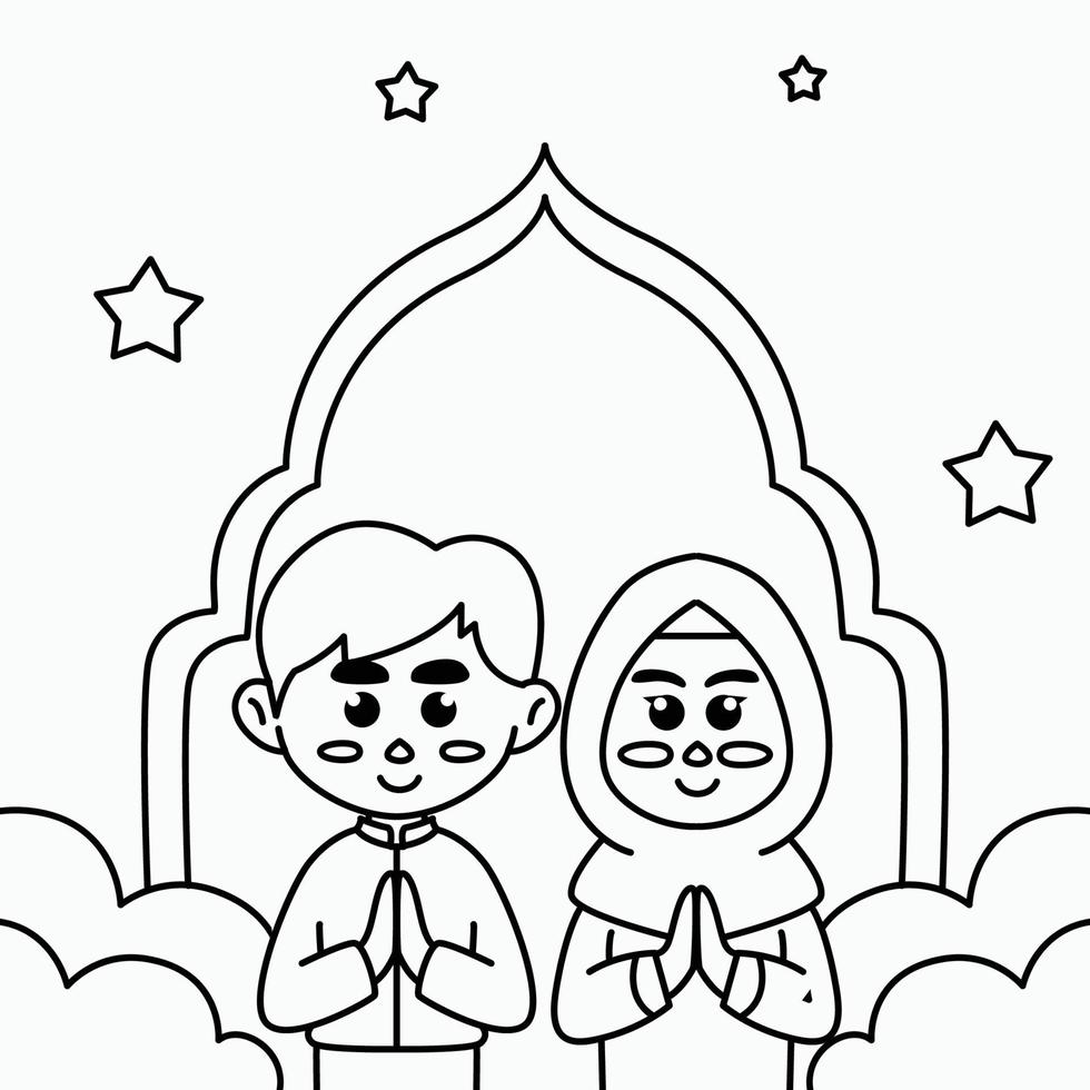 Paquete de pegatinas de niños para chicos musulmanes 