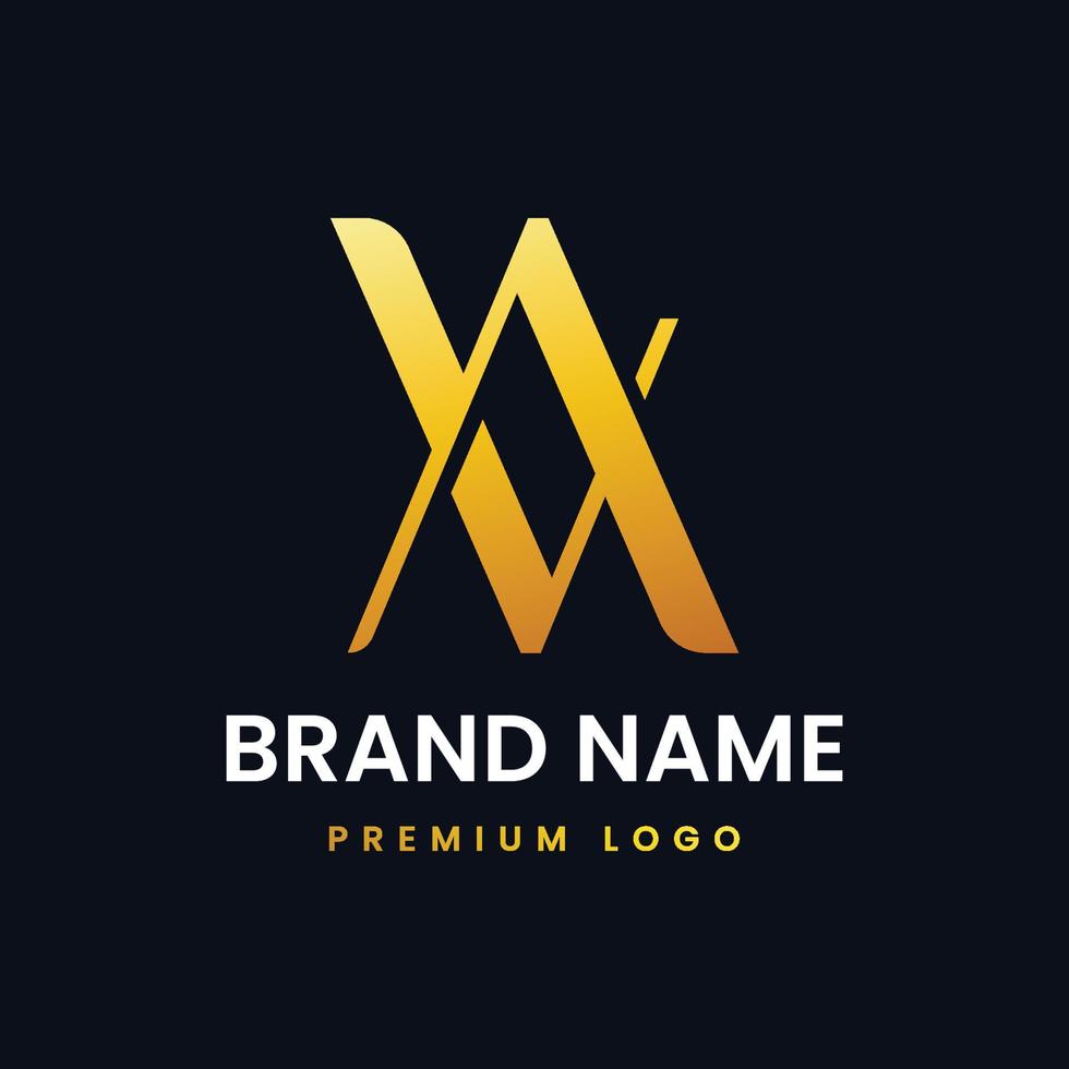 logotipo inicial al, la, a, da con el concepto de lujo, masculino, simple puede clasificarse como una marca de moda, industria, agencia y marca personal vector