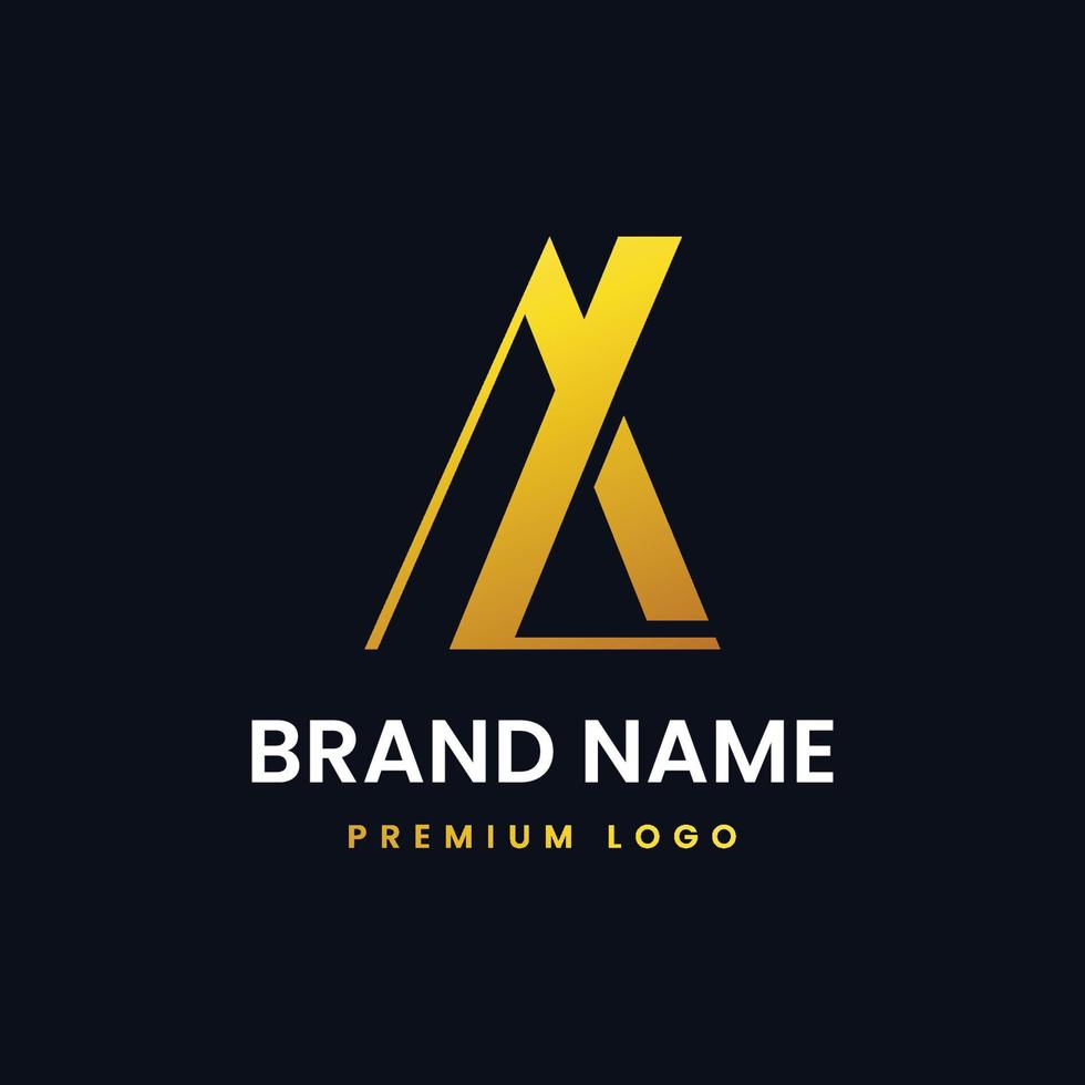 initial logo al, la, a, da with the concept of luxury, masculine, simple can be categorized as a fashion brand, industry, agency, and personal branding vector