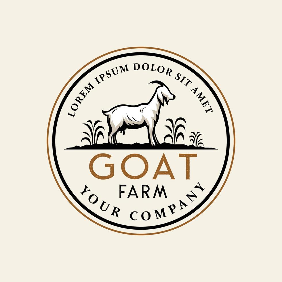 Goat, Sheep Logo Template Vector Illustration