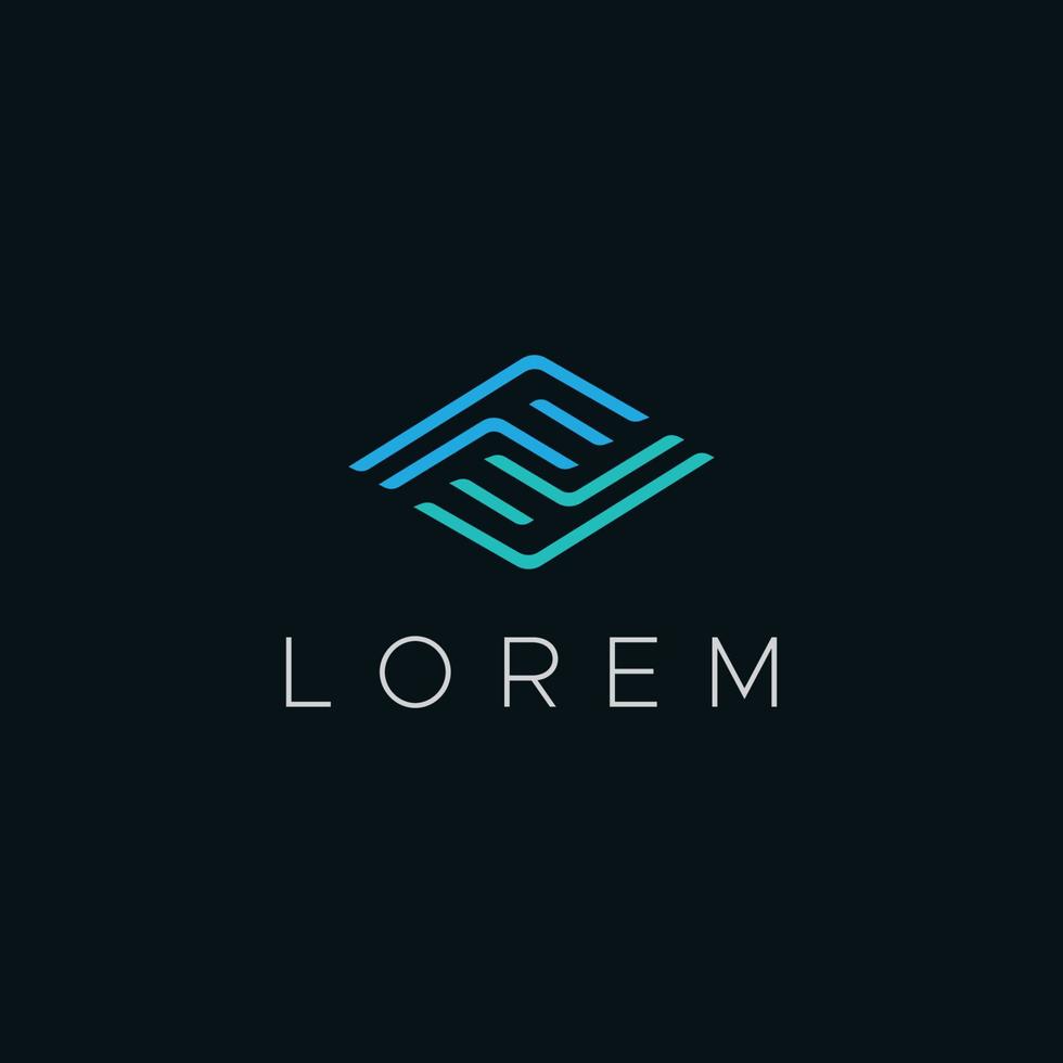 Letter ff logo with a unique modern and minimalist shape vector