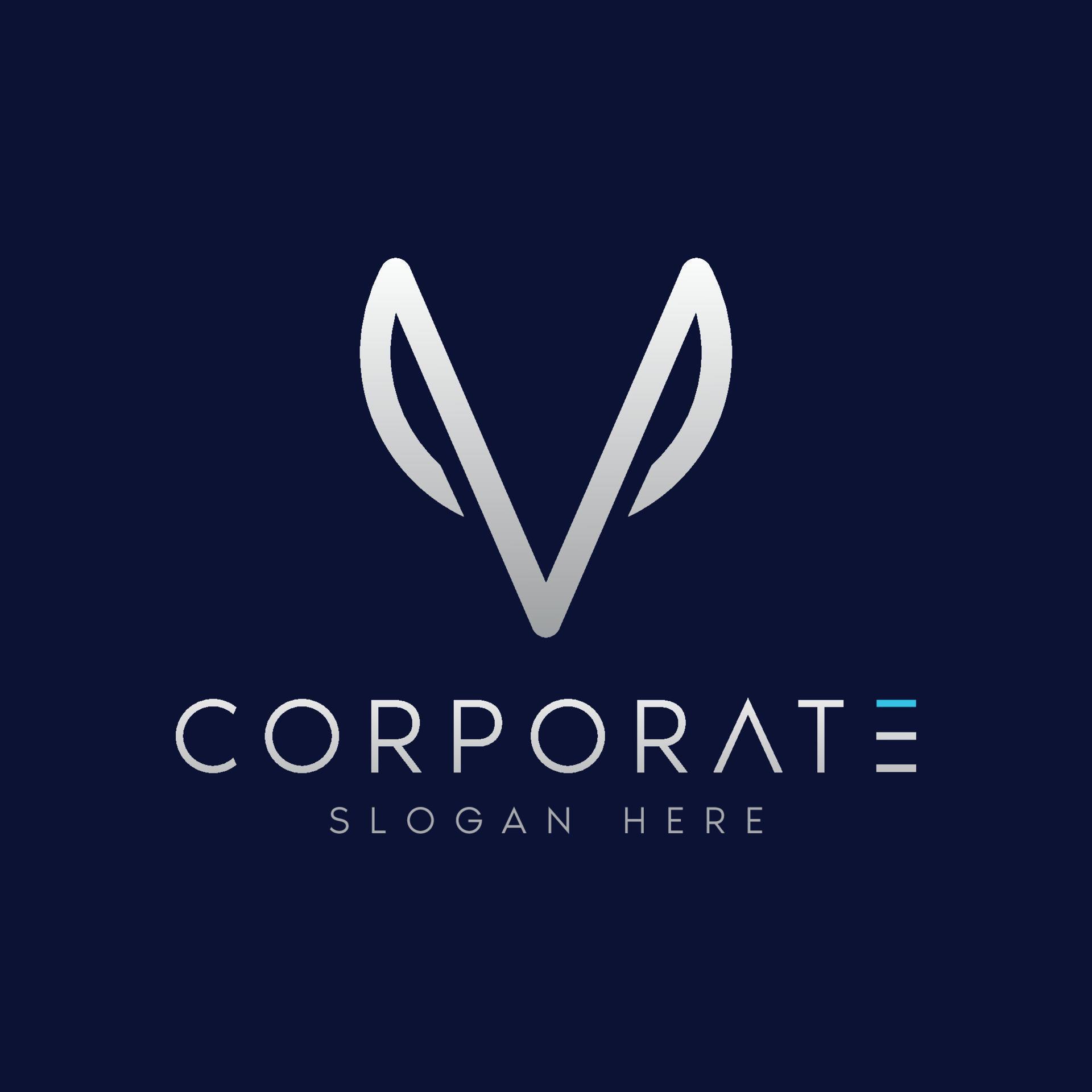 Initial letter V logo template suitable for businesses and product