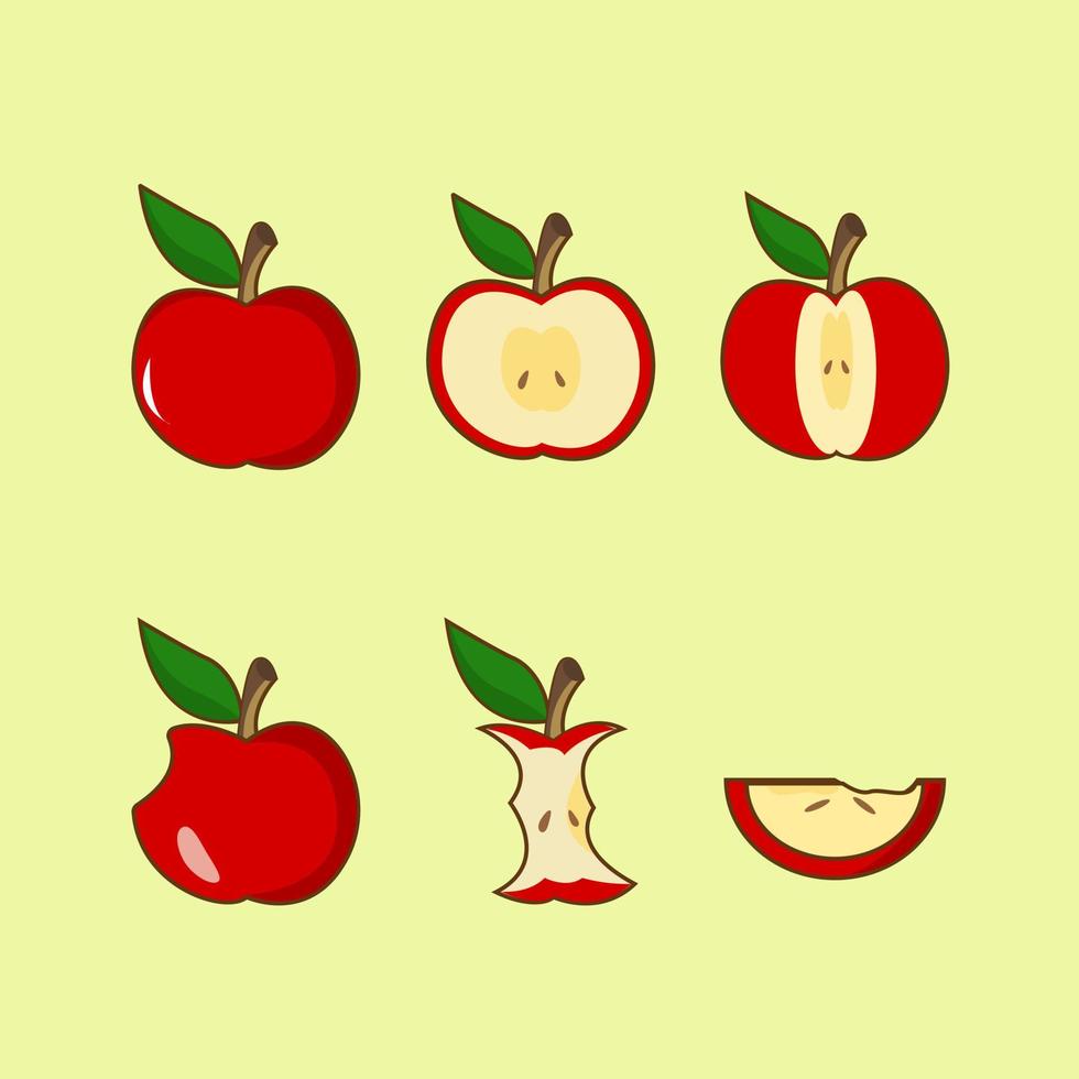 Basic RGB vector illustration of angry expression of apple character