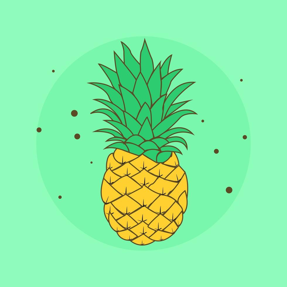 Basic RGB ilustration vector graphic of pineapple
