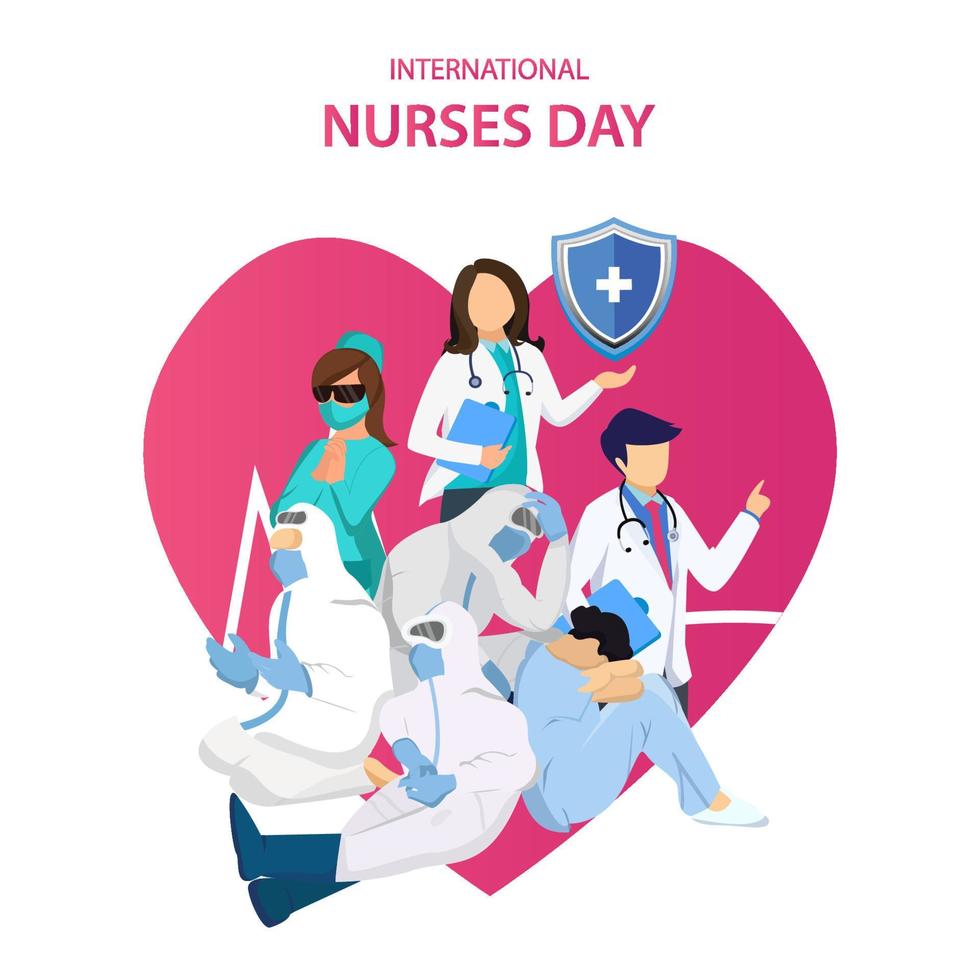 Vector Illustration of International Nurse Day Concept.