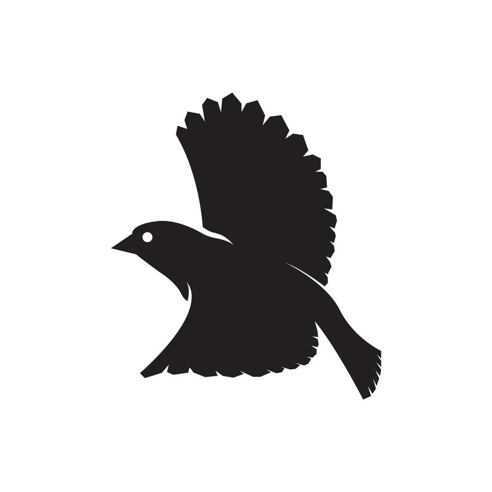 Bird silhouette. bird illustration symbol. vector