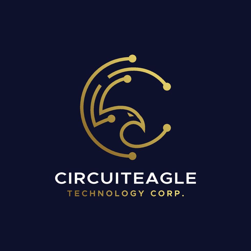 Eagle Tech Logo Template Design Vector, Emblem, Design Concept, Creative Symbol, Icon vector