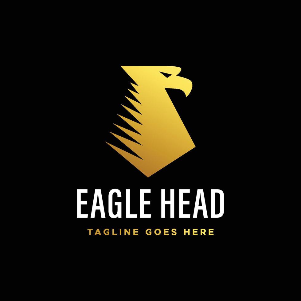 vector de diseño de plantilla de logotipo de tecnología de cabeza de águila, emblema, concepto de diseño, símbolo creativo, icono
