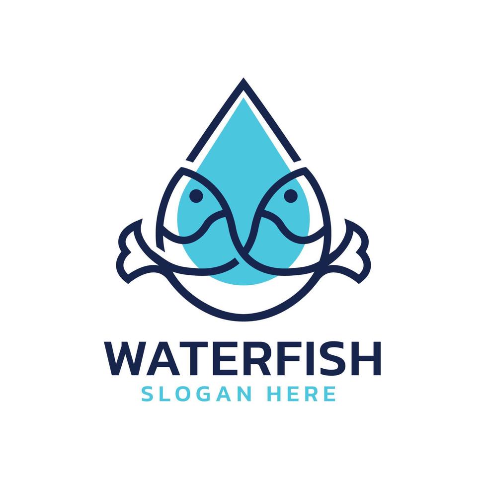 Fish logo template suitable for businesses and product names. This stylish logo design could be used for different purposes for a company, product, service or for all your ideas. vector