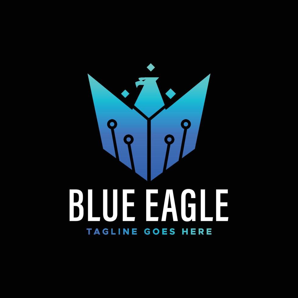 Eagle Tech Logo Template Design Vector, Emblem, Design Concept, Creative Symbol, Icon vector