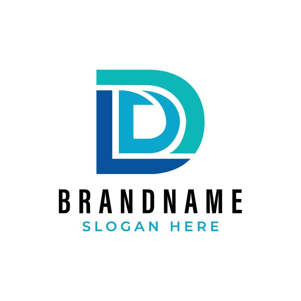 Initial letter D logo template suitable for businesses and product names. This stylish logo design could be used for different purposes for a company, product, service or for all your ideas. vector