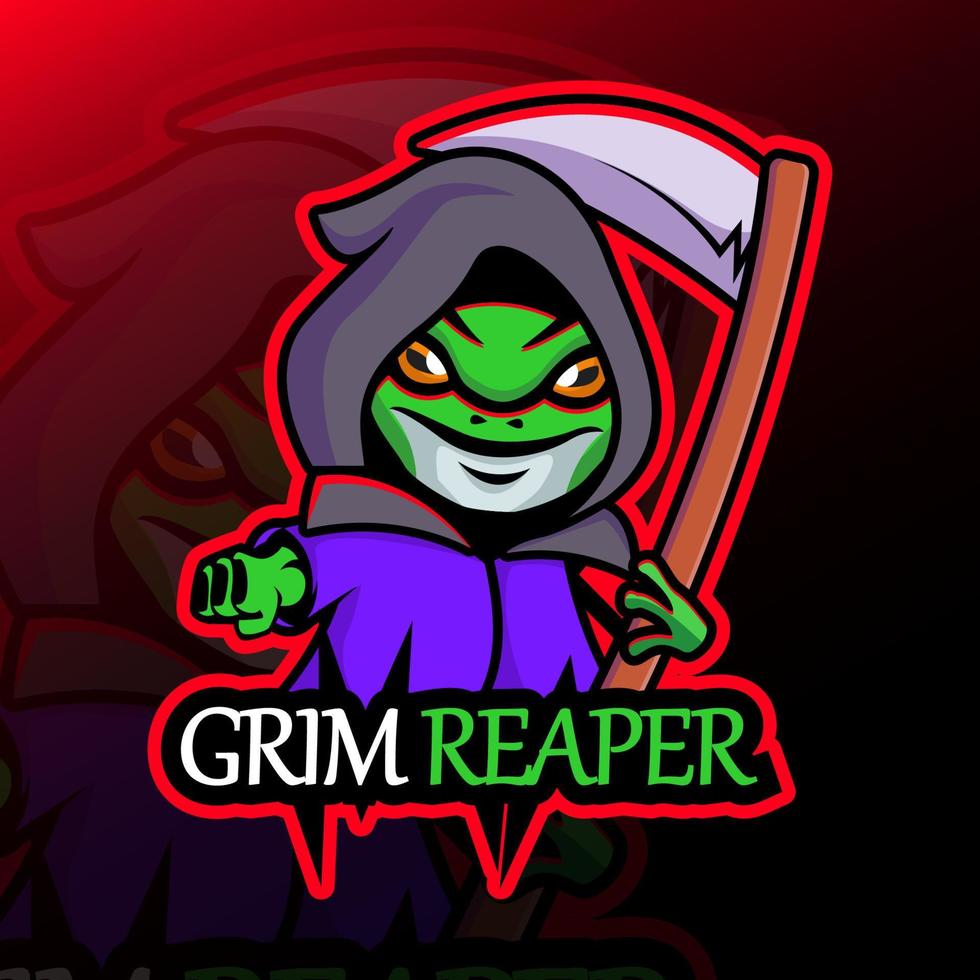 frog esport mascot logo design ilustration vector