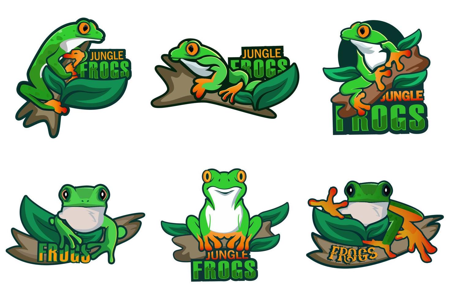 frog esport mascot logo design ilustration vector