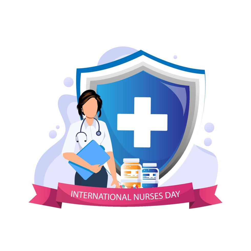 Vector Illustration of International Nurse Day Concept.