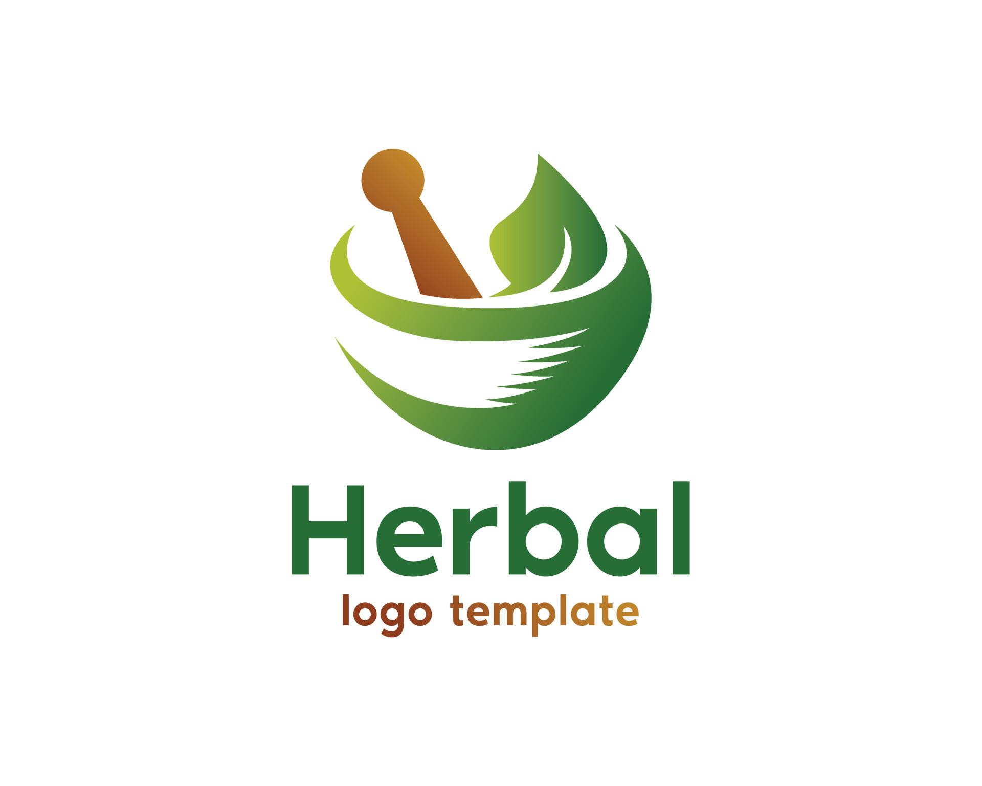 Herbal logo template suitable for businesses and product names. This