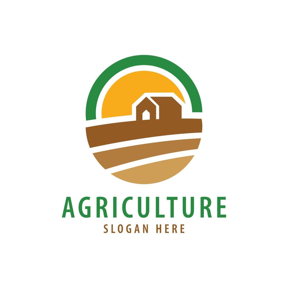 plantilla de logotipo de agricultura adecuada para empresas y nombres de productos. este elegante diseño de logotipo podría usarse para diferentes propósitos para una empresa, producto, servicio o para todas sus ideas. vector