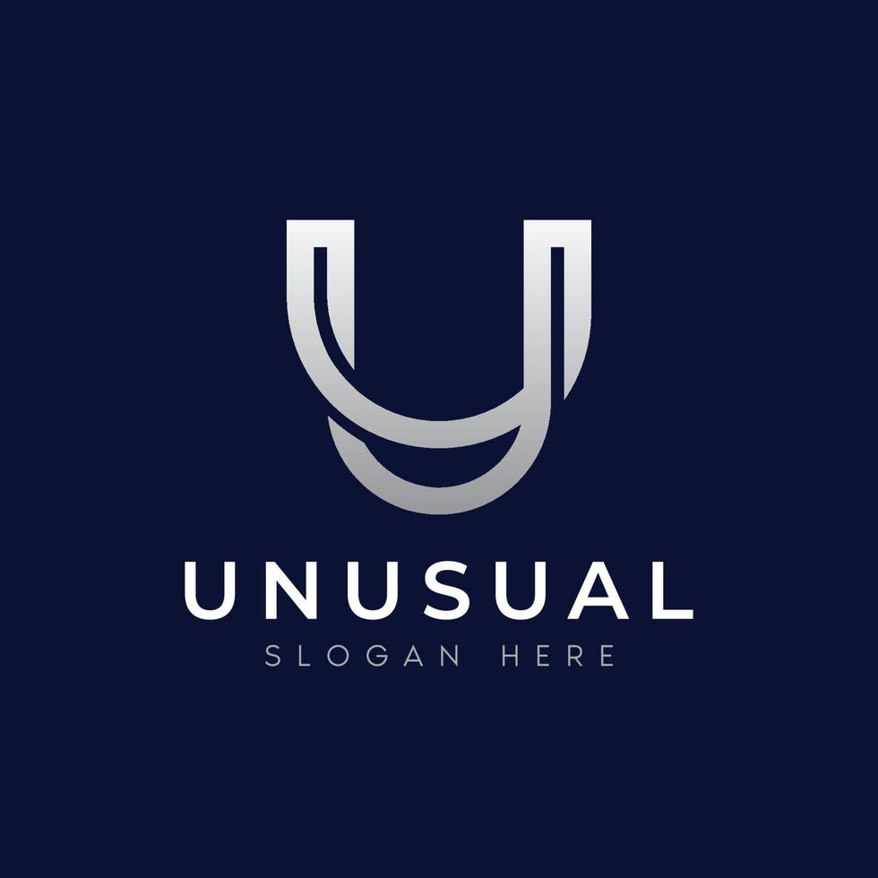 Initial letter U logo template suitable for businesses and product names. This stylish logo design could be used for different purposes for a company, product, service or for all your ideas. vector