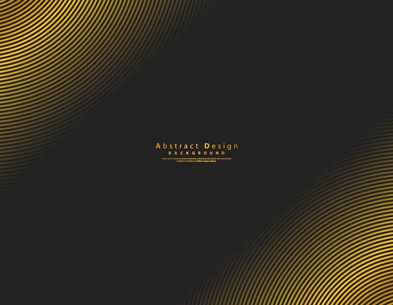 Golden wave line background vector