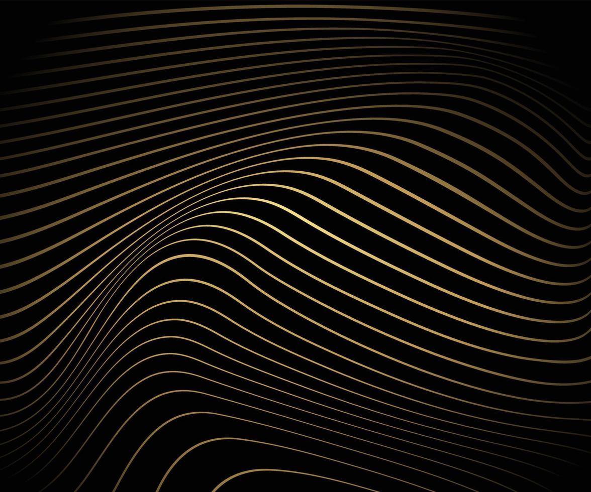 fondo de línea de onda dorada vector