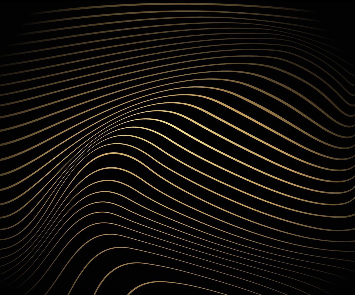 Golden wave line background vector