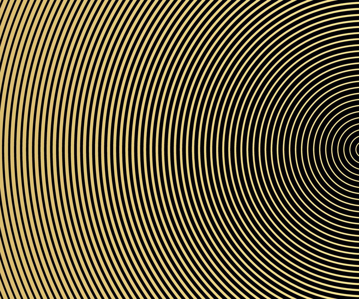 Gold luxurious circle pattern with golden wave lines over. Abstract background, vector illustration