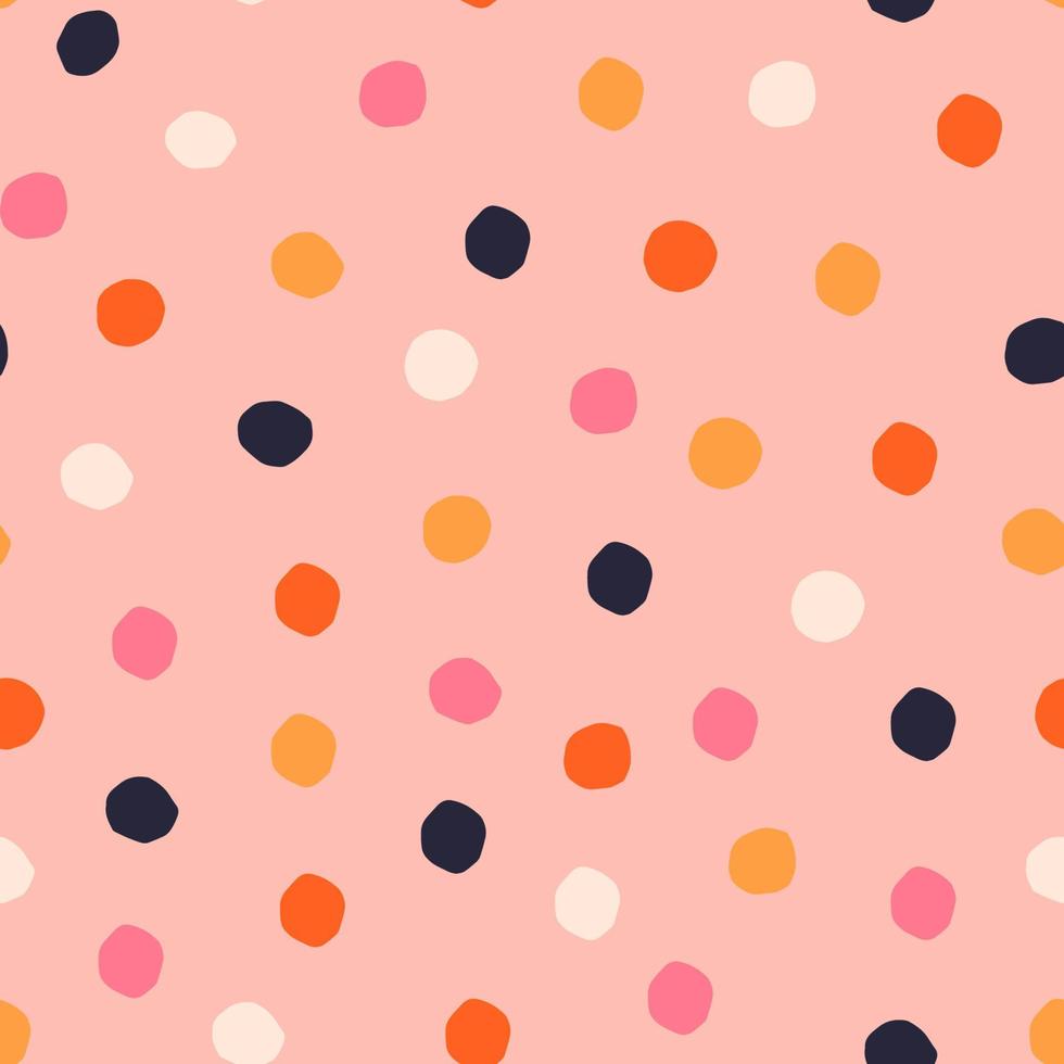 Seamless Polka Dot pattern. Abstract texture with paper cut small circles. Dotted background. vector