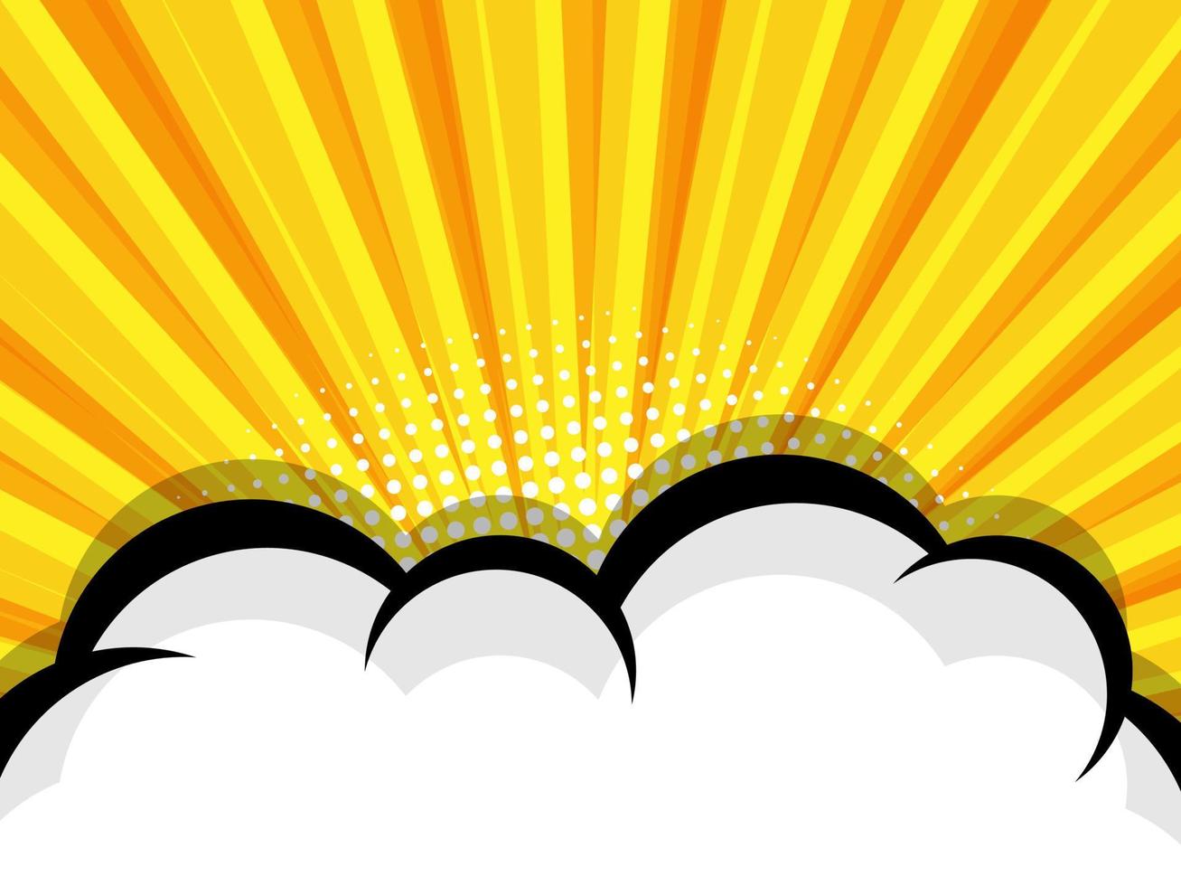 comic book pop art with blank speech bubble vector