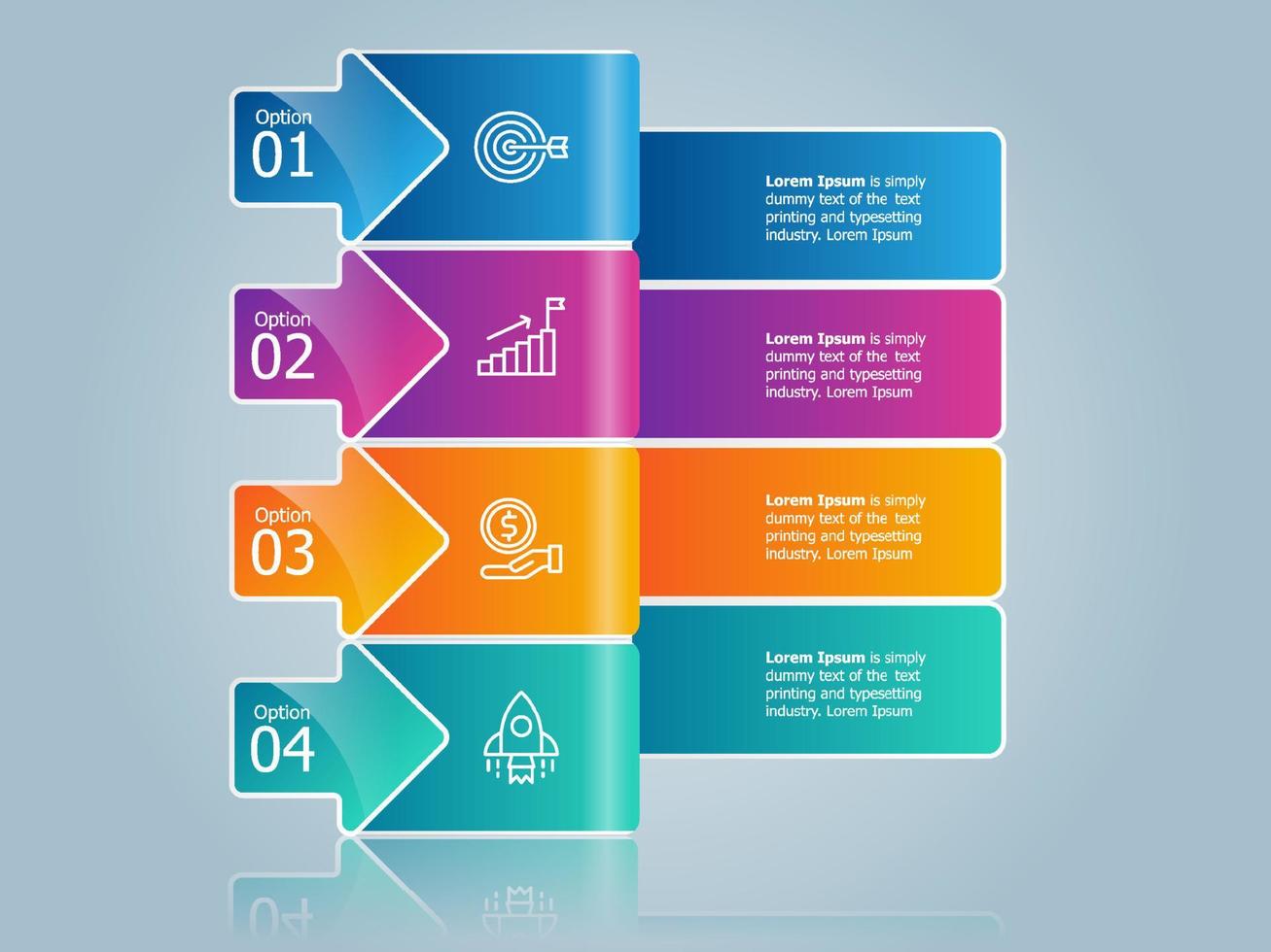 abstract arrow graph infographic element presentation vector