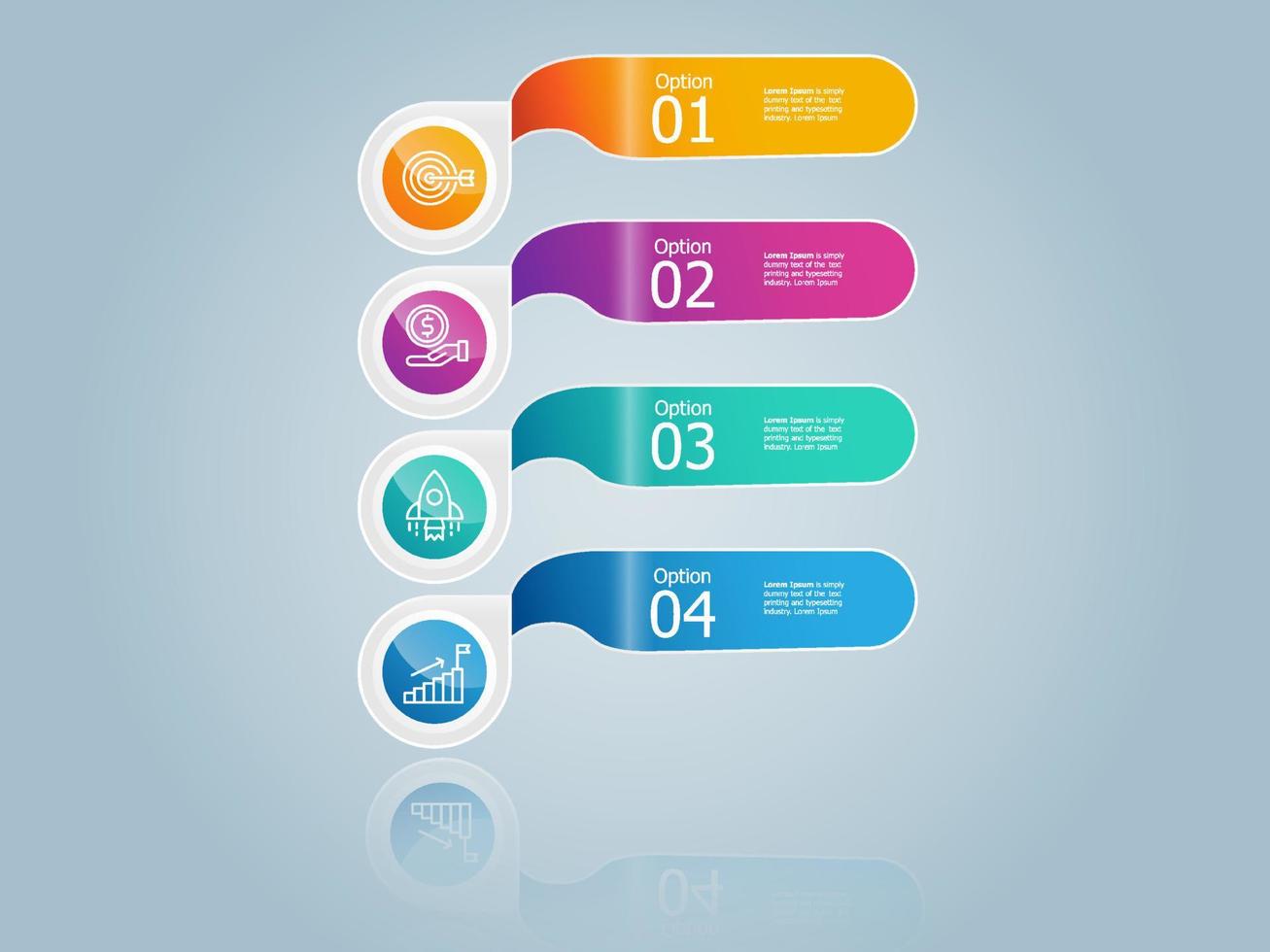 abstract vertical infographic element vector