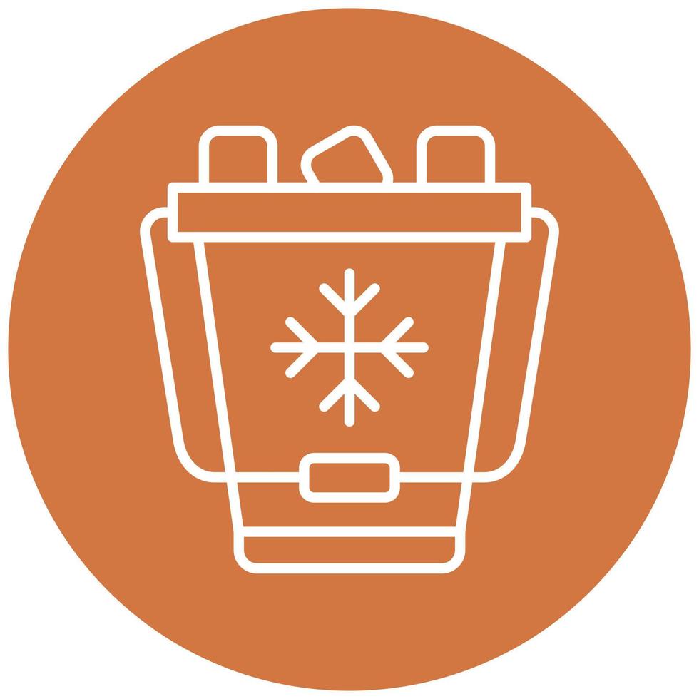 Ice Bucket Icon Style vector