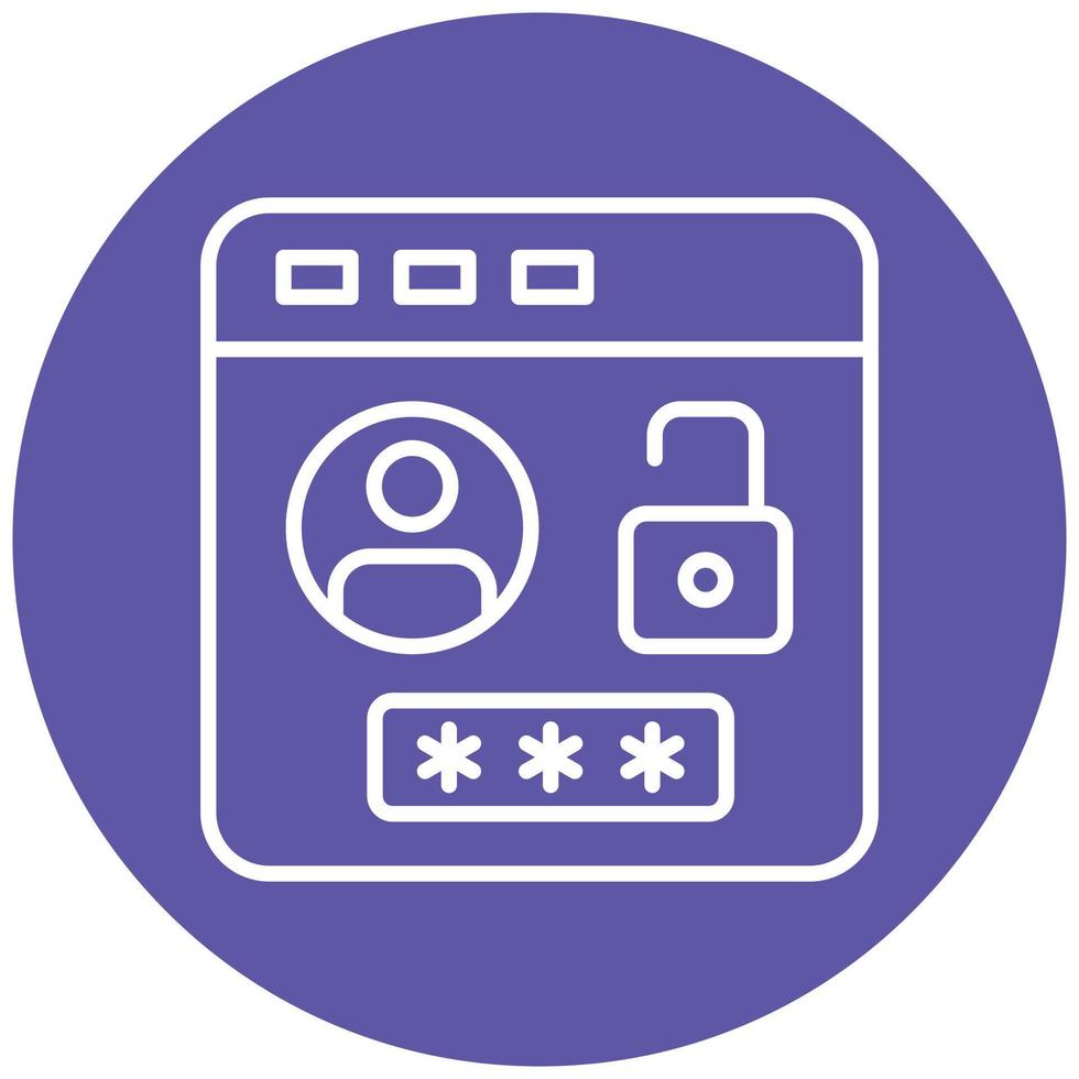 Browser Login Icon Style vector