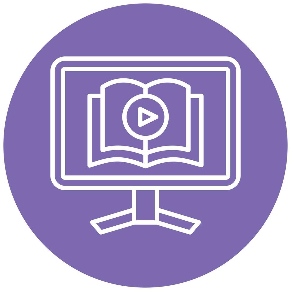 Video Tutorial Icon Style vector