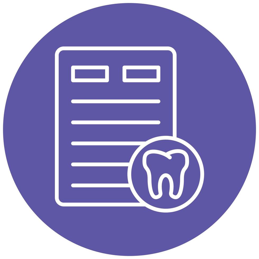 Dental Record Icon Style vector