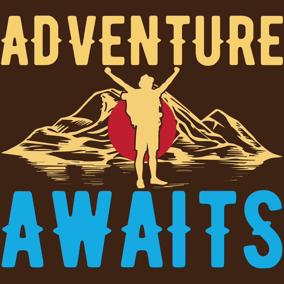 Adventure Awaits Illustration vector