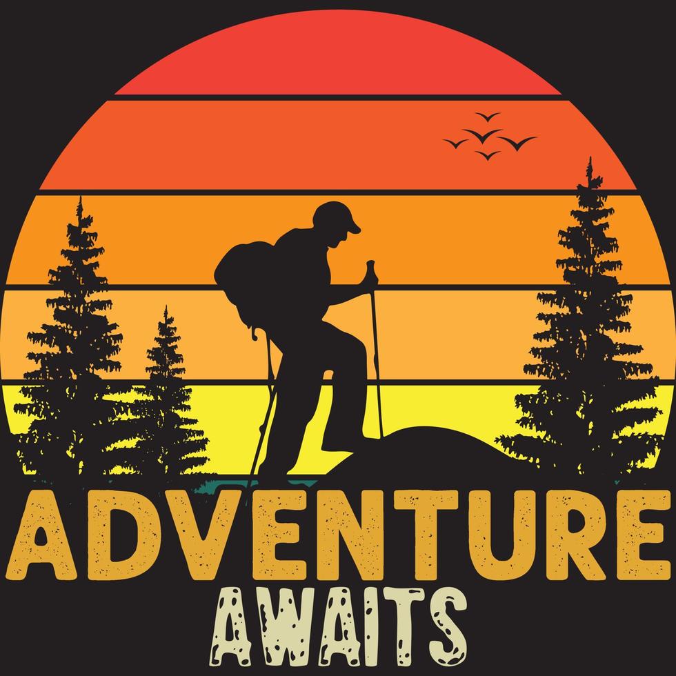 Adventure Awaits Illustration vector