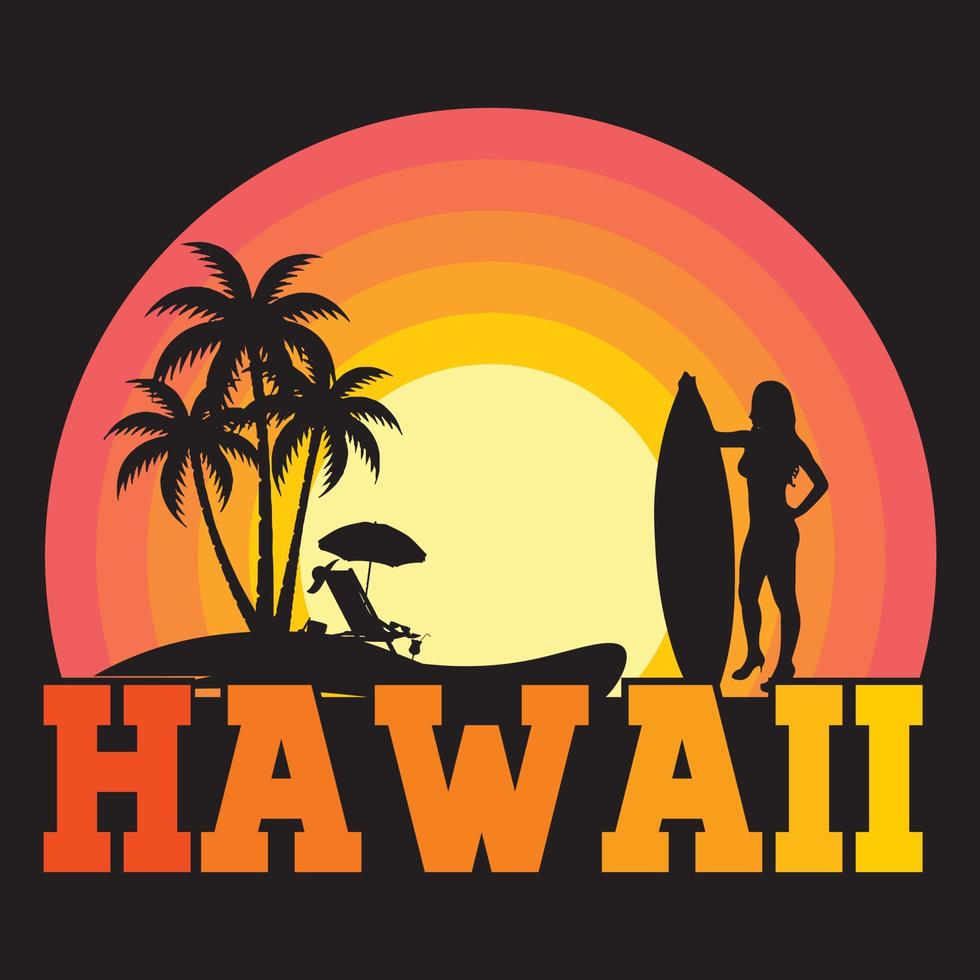 Hawaii Vector Illustration