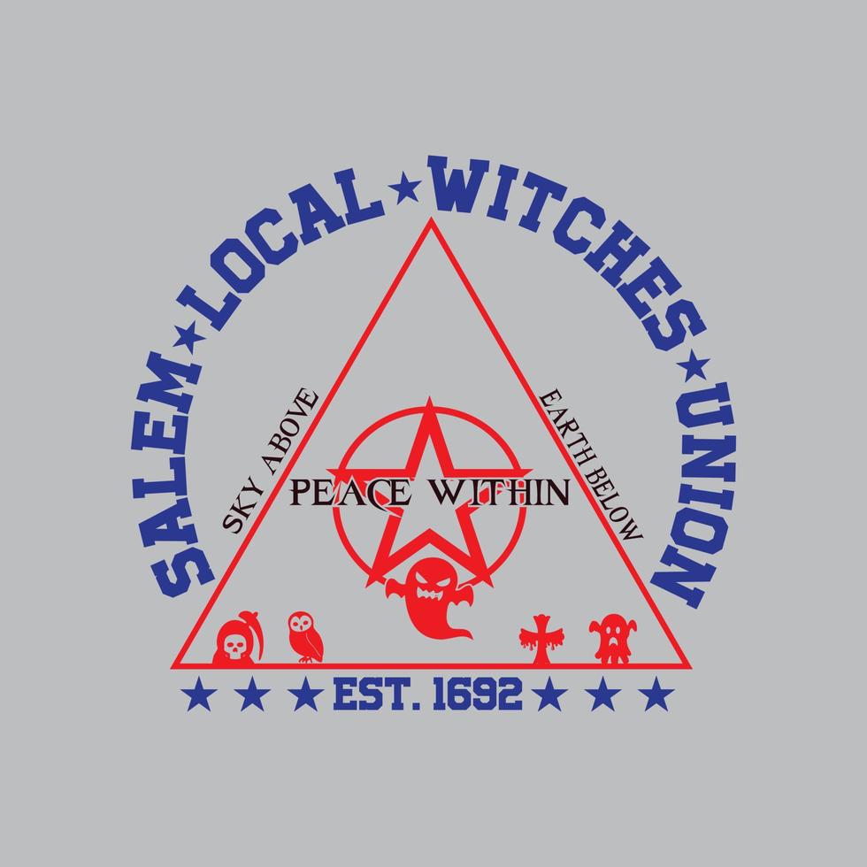 Salem Local Witches Union Vector Illustration Design File