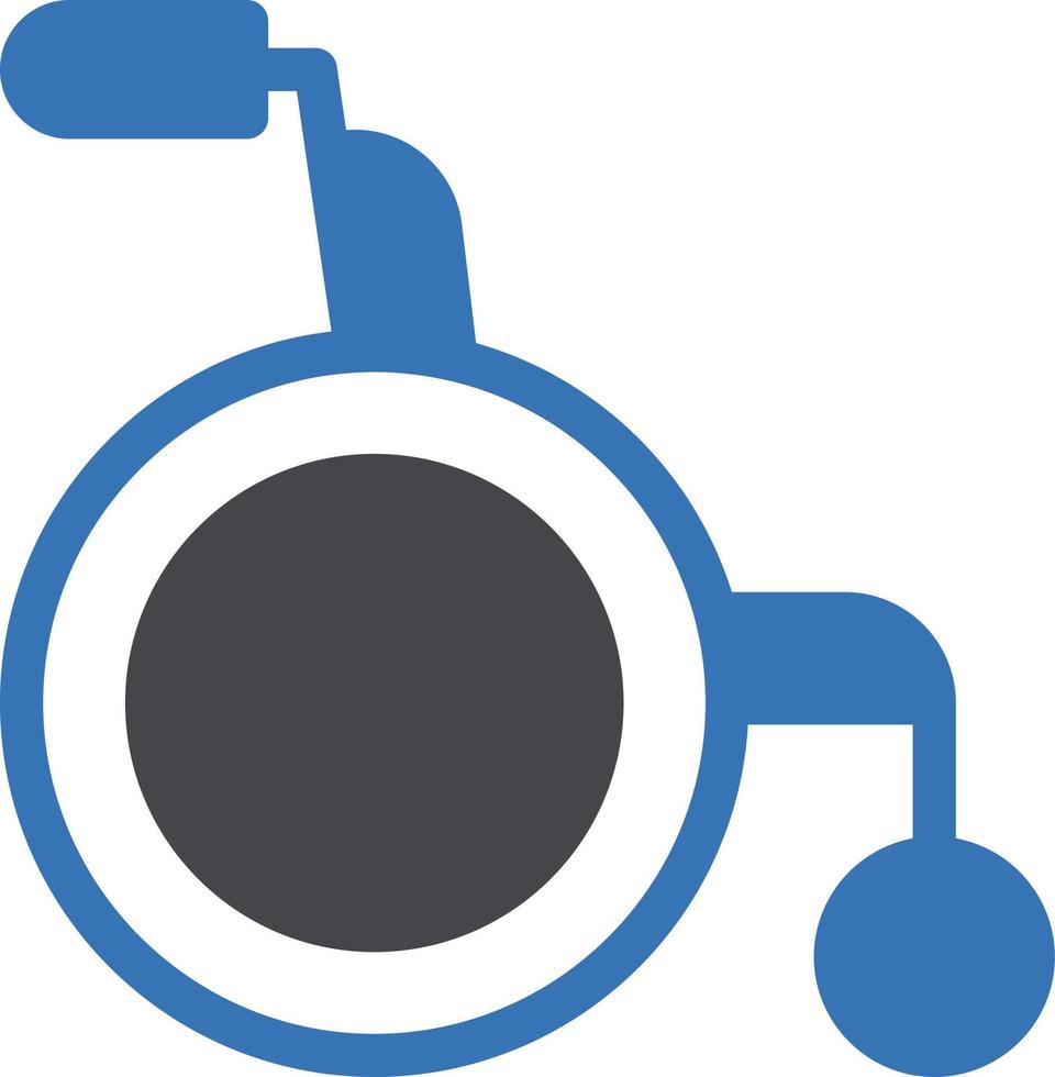 ilustración vectorial de silla de ruedas en un fondo. símbolos de calidad premium. iconos vectoriales para concepto y diseño gráfico. vector