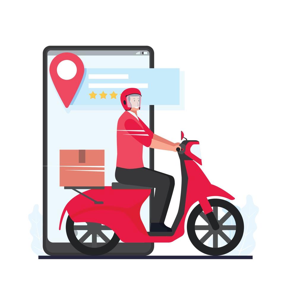 Delivery service rate flat illustration. vector