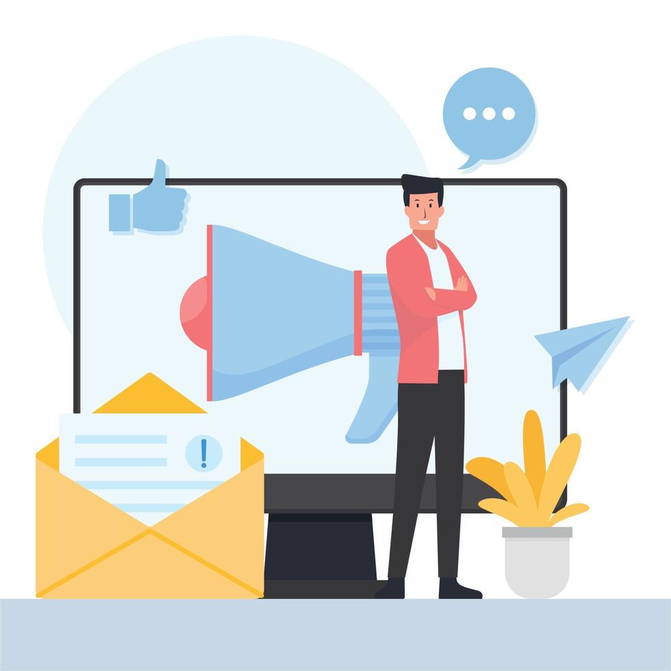 Flat business vector illustration.