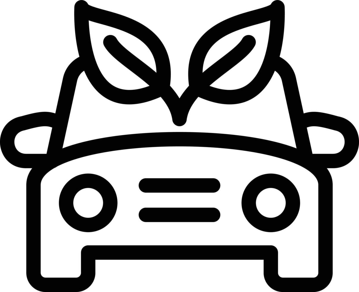 ilustración de vector de coche ecológico en un fondo. símbolos de calidad premium. iconos vectoriales para concepto y diseño gráfico.